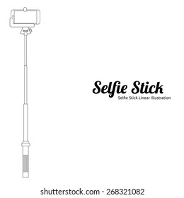 Selfie Stick Icon Logo Illustration