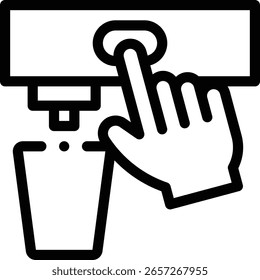 selfie stick icon. Thin Linear Style Design Isolated On White Background
