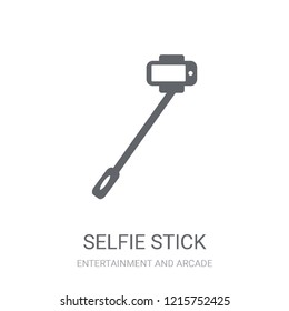 Selfie stick icon. Trendy Selfie stick logo concept on white background from Entertainment and Arcade collection. Suitable for use on web apps, mobile apps and print media.