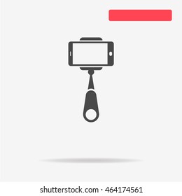 Selfie stick icon. Vector concept illustration for design.