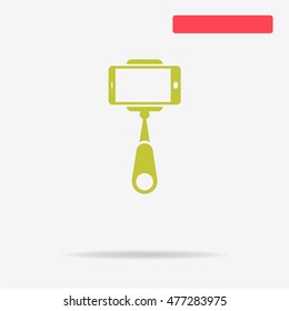 Selfie stick icon. Vector concept illustration for design.
