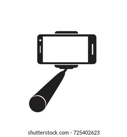 Selfie stick icon. Vector concept illustration for design.