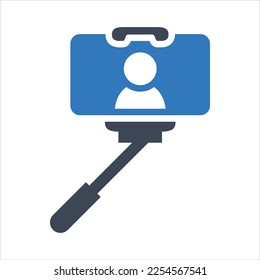 Ilustración gráfica vectorial de icono de etiqueta selfie