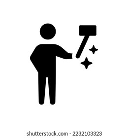 Selfie stick icon (vector illustration)