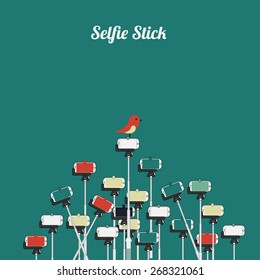 Selfie stick illustration