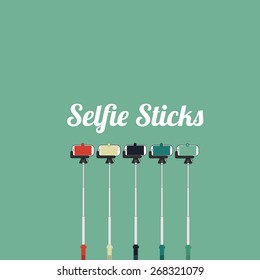 Selfie stick illustration