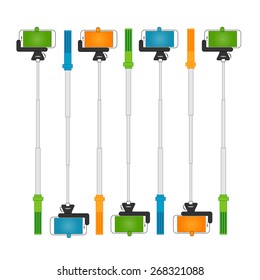 Selfie stick illustration