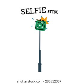 Selfie stick illustration