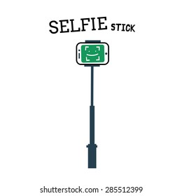 Selfie stick illustration