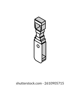 selfie stick isometric icon vector. selfie stick sign. isolated symbol illustration