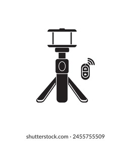 Selfie stick logo symbol icon, vector illustration design