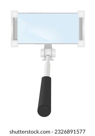 Selfie stick monopod. vector illustration
