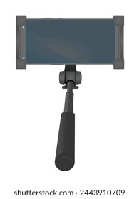 Selfie stick monopod. ilustración vectorial