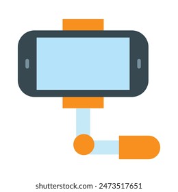 Selfie Stick Vector Flat Icon Design