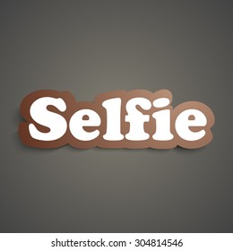 Selfie sticker. Vector illustration.