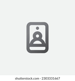 Ilustración vectorial de icono de símbolo de selfie