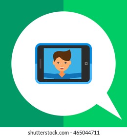 Selfie Tablet Vector Icon