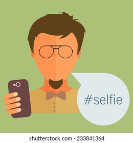 Selfie, taking self photo
