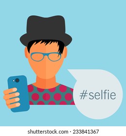 Selfie, taking self photo