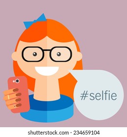 Selfie, taking self photo