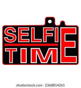 selfie time typography t shirt design