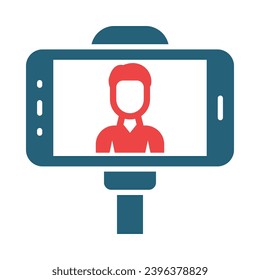 Selfie Vector Glyph Two Color Icons For Personal And Commercial Use.
