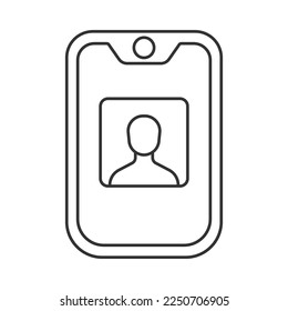 Selfie  vector icon. Line sign for mobile concept and web design. Symbol, logo illustration. Vector graphics