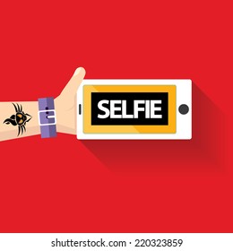 Selfie. vector illustration