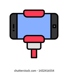 Selfie vector, Summer party related filled style icon