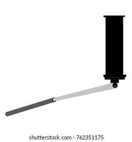 Selfiestick isolated on white background, Vector illustration