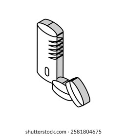self-igniting coal isometric icon vector. self-igniting coal sign. isolated symbol illustration