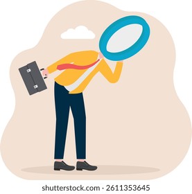 Self-improvement check and doubt, vector illustration

