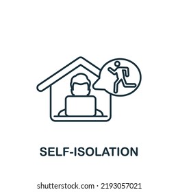 Self-Isolation icon. Line simple Quarantine icon for templates, web design and infographics