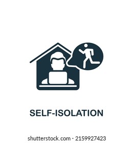 Self-Isolation icon. Monochrome simple Quarantine icon for templates, web design and infographics