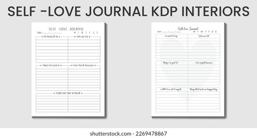 Self-love Journal 2023-2024 KDP interior designs