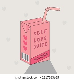 Selflove juice pink vector illustration  svg