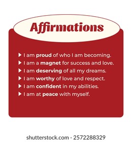 Self-Love and Success Affirmation Vector Templates. Embrace the Law of Attraction with stylish Home Decor. Wall Art Manifestation Affirmations Banner Design.