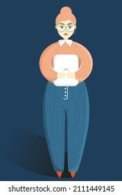 Self-made young women vector illustration