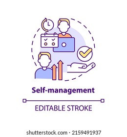 Selfmanagement Concept Icon Soft Skill Career Stock Vector (Royalty ...