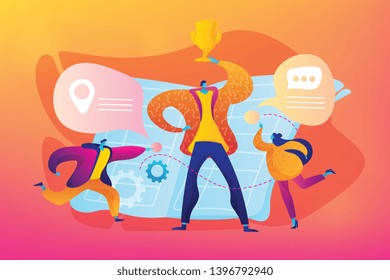 Self-management, self regulation learning, self-organization course concept. Vector isolated concept illustration with tiny people and floral elements. Hero image for website.