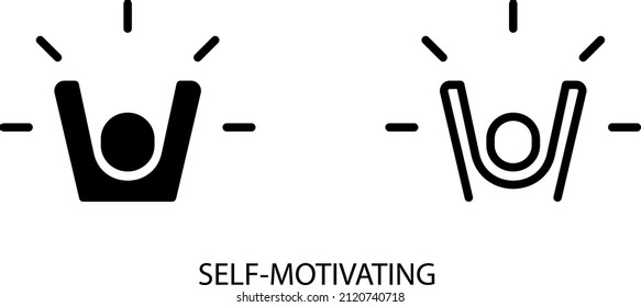 Self-Motivation icon , vector illustration