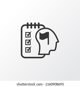 Self-organization icon symbol. Premium quality isolated personal planning element in trendy style.