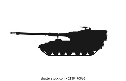 Self-propelled Artillery Icon. Army Artillery System Panzerhaubitze. Isolated Vector Image For Military Concepts And Web Design