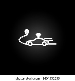 self-propelling car neon icon. Elements of intelligence set. Simple icon for websites, web design, mobile app, info graphics