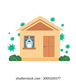 self-quarantine or self-isolation at home