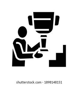 gente de autocomprensión valoran el vector de icono de glifo. autocomprensión del signo del valor de la gente. símbolo de contorno aislado ilustración negra