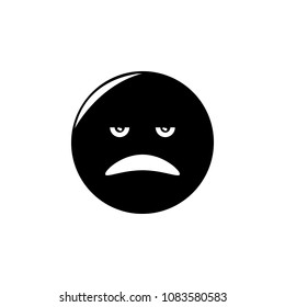 self-satisfied angry emoji vector icon