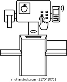 Self-service Checkout Icon , Vector