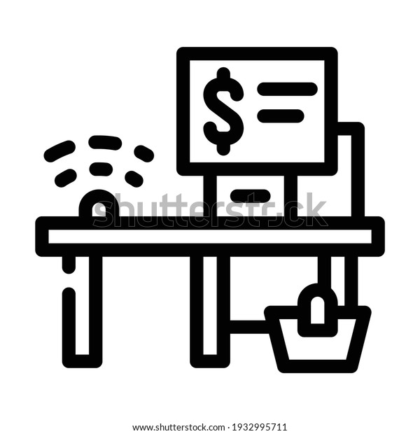 self-service checkout\
line icon vector. self-service checkout sign. isolated contour\
symbol black\
illustration