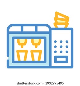 self-service coffee machine color icon vector. self-service coffee machine sign. isolated symbol illustration